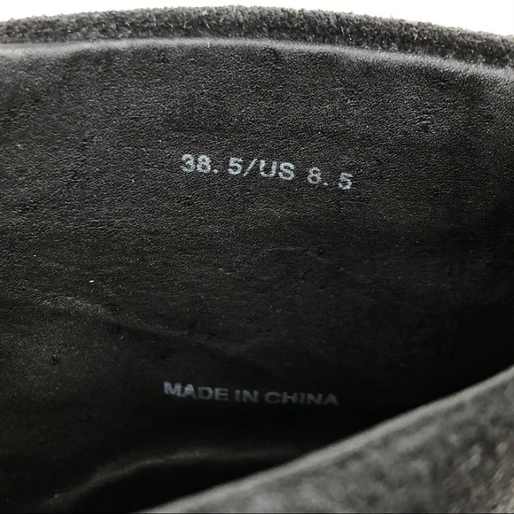 RAG & BONE Shoes Womens 38.5 Black Ashby Suede Leather Ankle bootie Boot 8.5 - Picture 7 of 10